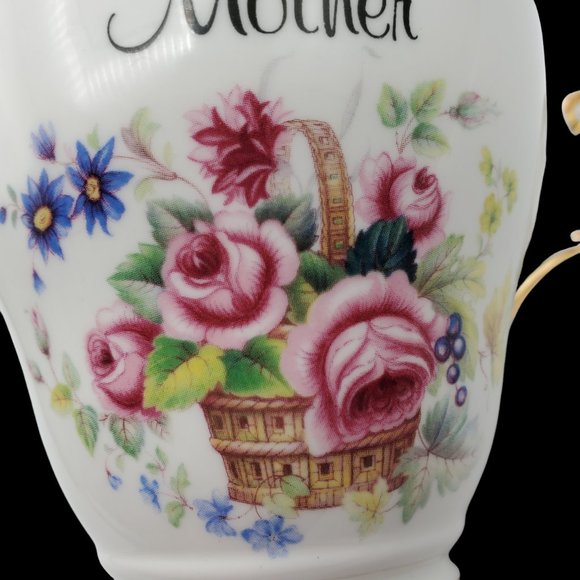 Heritage Regency English Teacup Coffee Cup Saucer Mother Floral Bone China - Picture 6 of 12